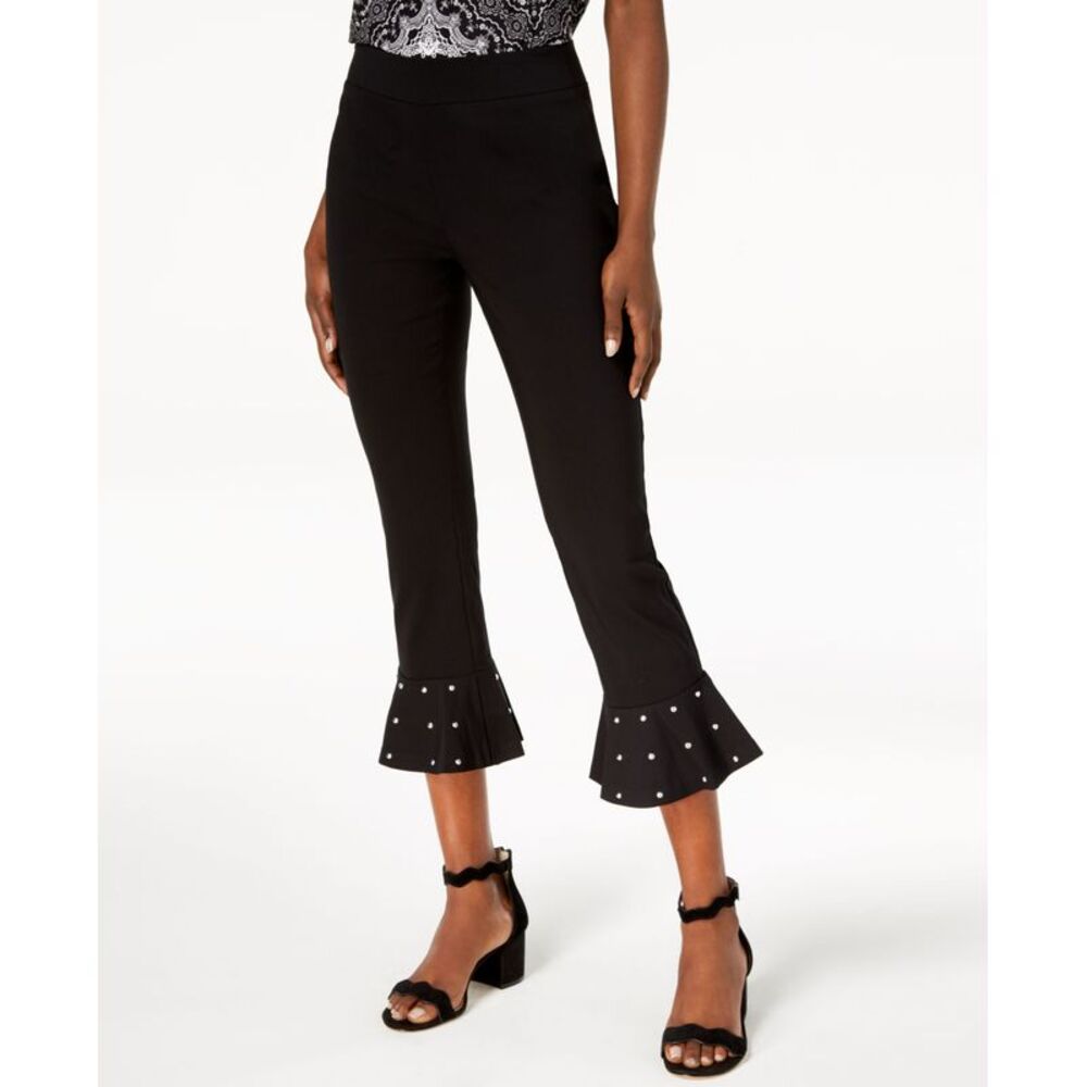 INC International Concepts Petite Studded Ruffle Hem Pants